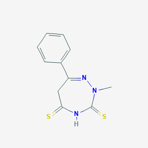 molecular formula C11H11N3S2 B14254745 2-Methyl-7-phenyl-2H-1,2,4-triazepine-3,5(4H,6H)-dithione CAS No. 170033-45-1