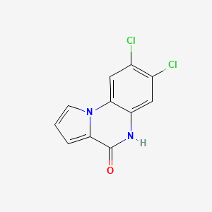 molecular formula C11H6Cl2N2O B14254768 7,8-dichloro-5H-pyrrolo[1,2-a]quinoxalin-4-one CAS No. 210222-14-3