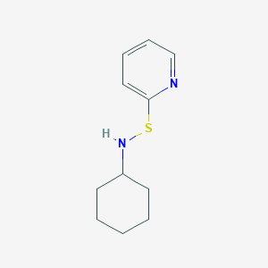 molecular formula C11H16N2S B14254772 N-[(Pyridin-2-yl)sulfanyl]cyclohexanamine CAS No. 178735-21-2