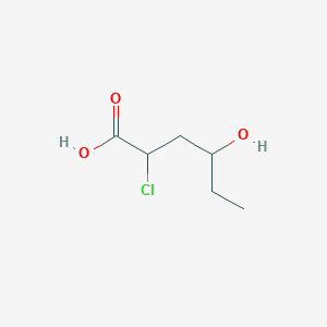 molecular formula C6H11ClO3 B14254780 2-Chloro4-hydroxyhexanoic acid CAS No. 238070-07-0