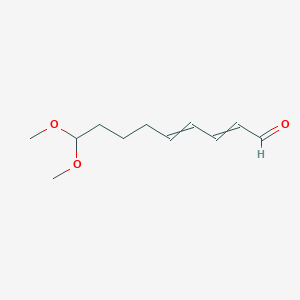 molecular formula C11H18O3 B14254806 9,9-Dimethoxynona-2,4-dienal CAS No. 185139-22-4