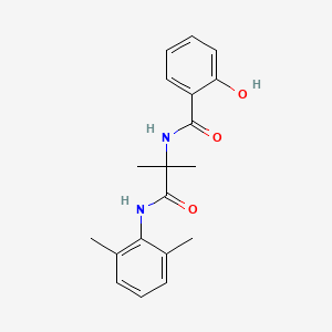 molecular formula C19H22N2O3 B14254812 N-[1-(2,6-dimethylanilino)-2-methyl-1-oxopropan-2-yl]-2-hydroxybenzamide CAS No. 400744-03-8