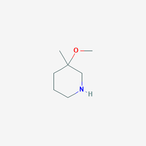 molecular formula C7H15NO B1425488 3-Methoxy-3-methylpiperidine CAS No. 1420816-40-5