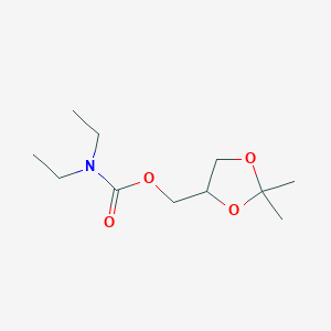 molecular formula C11H21NO4 B14254898 (2,2-Dimethyl-1,3-dioxolan-4-yl)methyl diethylcarbamate CAS No. 183865-19-2