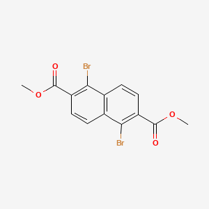 molecular formula C14H10Br2O4 B1425491 Dimethyl 1,5-dibromonaphthalene-2,6-dicarboxylate CAS No. 59950-04-8