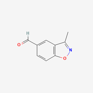 molecular formula C9H7NO2 B1425493 3-Methylbenzo[d]isoxazole-5-carbaldehyde CAS No. 648448-98-0