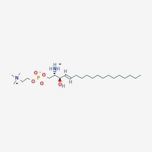 molecular formula C23H49N2O5P B014255 2-Amino-3-hydroxyoctadec-4-en-1-yl 2-(trimethylammonio)ethyl phosphate CAS No. 1670-26-4