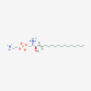 molecular formula C23H50N2O5P+ B014255 Sphingosylphosphorylcholine CAS No. 1670-26-4