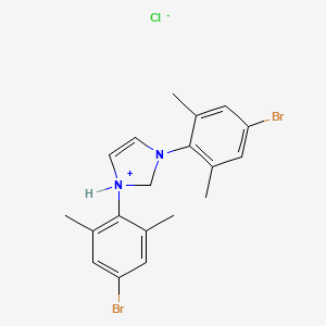 molecular formula C19H21Br2ClN2 B14255029 1,3-Bis(4-bromo-2,6-dimethylphenyl)-2,3-dihydro-1H-imidazol-1-ium chloride CAS No. 221154-71-8