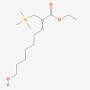 molecular formula C15H30O3Si B14255043 Ethyl 9-hydroxy-2-[(trimethylsilyl)methyl]non-2-enoate CAS No. 214040-52-5