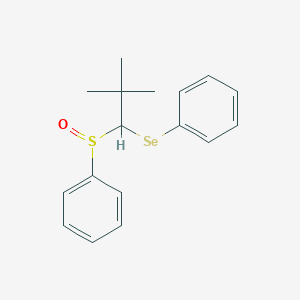 molecular formula C17H20OSSe B14255044 Benzene, [[2,2-dimethyl-1-(phenylseleno)propyl]sulfinyl]- CAS No. 184848-17-7