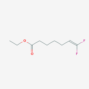 molecular formula C9H14F2O2 B14255052 Ethyl 7,7-difluorohept-6-enoate CAS No. 365573-24-6
