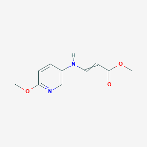molecular formula C10H12N2O3 B14255074 Methyl 3-[(6-methoxypyridin-3-yl)amino]prop-2-enoate CAS No. 405937-76-0