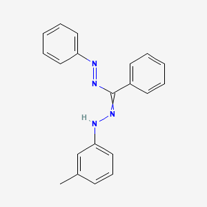 molecular formula C20H18N4 B1425510 (E)-1-{[2-(3-Methylphenyl)hydrazinylidene](phenyl)methyl}-2-phenyldiazene CAS No. 71274-65-2