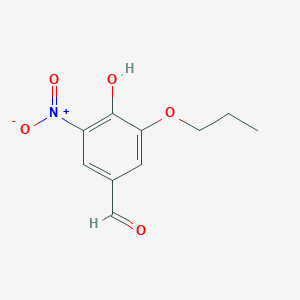 molecular formula C10H11NO5 B1425513 4-羟基-3-硝基-5-丙氧基苯甲醛 CAS No. 871085-51-7
