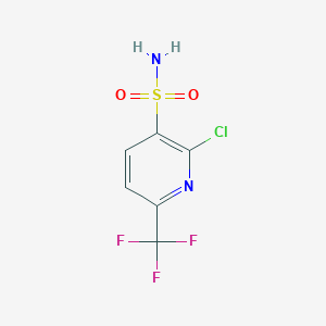 molecular formula C6H4ClF3N2O2S B1425514 2-Chloro-6-trifluoromethyl-pyridine-3-sulfonic acid amide CAS No. 1208081-97-3