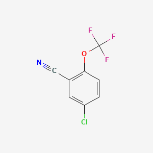 molecular formula C8H3ClF3NO B1425517 5-Chloro-2-(trifluoromethoxy)benzonitrile CAS No. 1092461-25-0