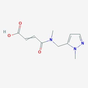 molecular formula C10H13N3O3 B1425520 4-[Methyl-[(2-methylpyrazol-3-yl)methyl]amino]-4-oxobut-2-enoic acid CAS No. 1006334-17-3