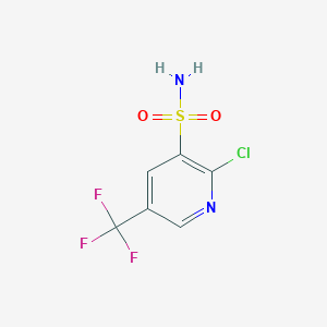 molecular formula C6H4ClF3N2O2S B1425521 2-Chloro-5-trifluoromethyl-pyridine-3-sulfonic acid amide CAS No. 1208081-89-3