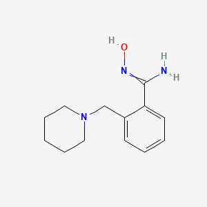 molecular formula C13H19N3O B1425524 N'-hydroxy-2-(piperidin-1-ylmethyl)benzene-1-carboximidamide CAS No. 1016780-05-4