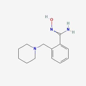molecular formula C13H19N3O B1425524 N'-hydroxy-2-[(piperidin-1-yl)methyl]benzene-1-carboximidamide CAS No. 1016780-05-4