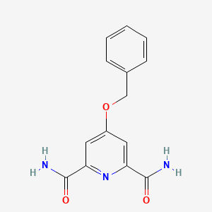 molecular formula C14H13N3O3 B14255272 4-(Benzyloxy)pyridine-2,6-dicarboxamide CAS No. 350697-54-0