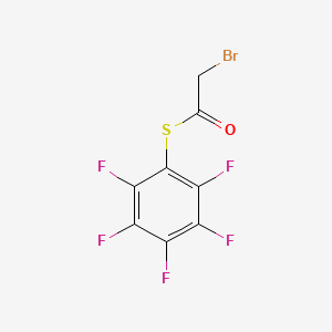 molecular formula C8H2BrF5OS B14255282 S-(Pentafluorophenyl) bromoethanethioate CAS No. 185755-03-7
