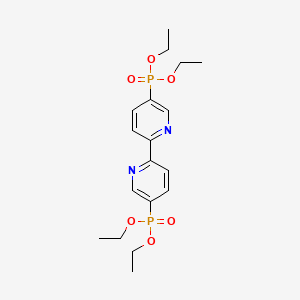 molecular formula C18H26N2O6P2 B14255297 Tetraethyl 2,2'-bipyridine-5,5'-bisphosphonate CAS No. 209624-10-2