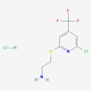 2-[[6-Chloro-4-(trifluoromethyl)-2-pyridyl]sulfanyl]ethanamine hydrochloride