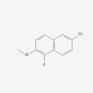molecular formula C11H8BrFO B14255359 Naphthalene, 6-bromo-1-fluoro-2-methoxy- CAS No. 247924-74-9