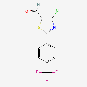 4-Chloro-2-(4-(trifluoromethyl)phenyl)thiazole-5-carbaldehyde