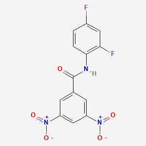 molecular formula C13H7F2N3O5 B14255420 N-(2,4-difluorophenyl)-3,5-dinitrobenzamide 