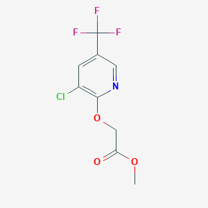 molecular formula C9H7ClF3NO3 B1425544 Methyl (3-chloro-5-(trifluoromethyl)pyridin-2-yloxy)acetate CAS No. 1053658-71-1