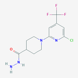 6'-Chloro-4'-trifluoromethyl-3,4,5,6-tetrahydro-2H-[1,2']bipyridinyl-4-carboxylic acid hydrazide