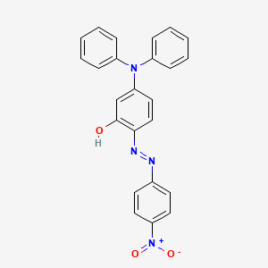 molecular formula C24H18N4O3 B14255467 3-(Diphenylamino)-6-[2-(4-nitrophenyl)hydrazinylidene]cyclohexa-2,4-dien-1-one CAS No. 380893-46-9