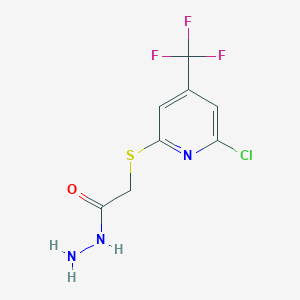 (6-Chloro-4-(trifluoromethyl)pyridin-2-ylsulfanyl)acethydrazide