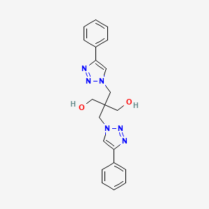 molecular formula C21H22N6O2 B14255632 1,3-Propanediol, 2,2-bis[(4-phenyl-1H-1,2,3-triazol-1-yl)methyl]- CAS No. 478555-24-7