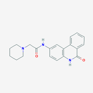 molecular formula C20H21N3O2 B14255643 N-(6-oxo-5H-phenanthridin-2-yl)-2-piperidin-1-ylacetamide CAS No. 344458-23-7