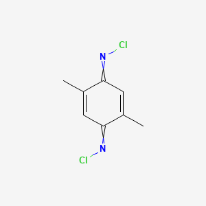 molecular formula C8H8Cl2N2 B14255663 N,N'-(2,5-Dimethylcyclohexa-2,5-diene-1,4-diylidene)dihypochlorous amide CAS No. 245450-05-9