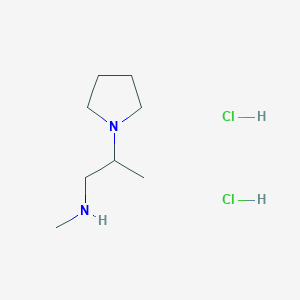 molecular formula C8H20Cl2N2 B1425568 N-methyl-2-pyrrolidin-1-ylpropan-1-amine dihydrochloride CAS No. 901586-29-6