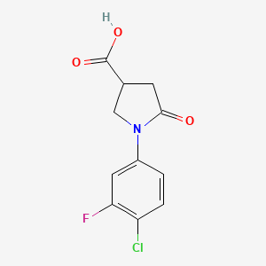 1-(4-Chloro-3-fluorophenyl)-5-oxopyrrolidine-3-carboxylic acid