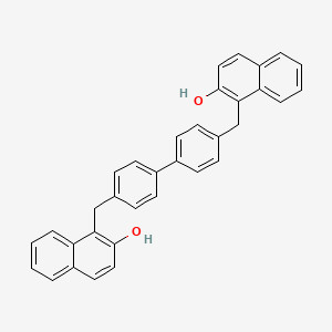 molecular formula C34H26O2 B14255740 1,1'-[[1,1'-Biphenyl]-4,4'-diylbis(methylene)]di(naphthalen-2-ol) CAS No. 390401-83-9