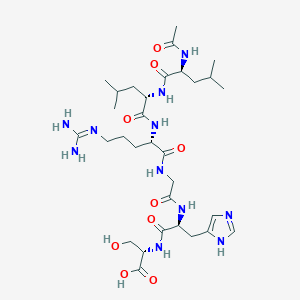 molecular formula C31H53N11O9 B14255746 L-Serine, N-acetyl-L-leucyl-L-leucyl-L-arginylglycyl-L-histidyl- CAS No. 402713-85-3