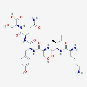 molecular formula C32H52N8O11 B14255781 L-Lysyl-L-isoleucyl-L-seryl-L-tyrosyl-L-glutaminyl-L-serine CAS No. 174639-59-9