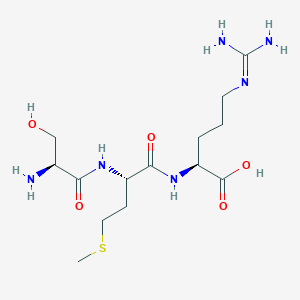 molecular formula C14H28N6O5S B14255802 Ser-Met-Arg CAS No. 189342-36-7