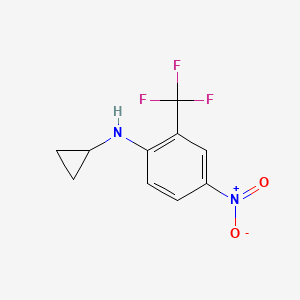 molecular formula C10H9F3N2O2 B1425581 N-cyclopropyl-4-nitro-2-(trifluoromethyl)aniline CAS No. 1179935-12-6