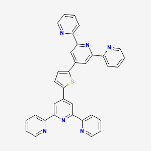 molecular formula C34H22N6S B14255830 4-[5-(2,6-Dipyridin-2-ylpyridin-4-yl)thiophen-2-yl]-2,6-dipyridin-2-ylpyridine CAS No. 404824-89-1