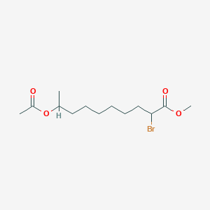 molecular formula C13H23BrO4 B14255837 Decanoic acid, 9-(acetyloxy)-2-bromo-, methyl ester CAS No. 479030-48-3