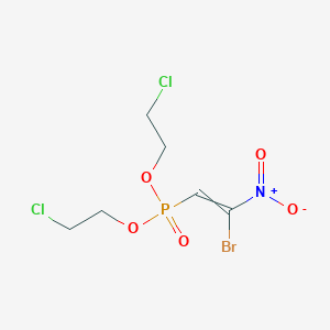 molecular formula C6H9BrCl2NO5P B14255863 Phosphonic acid, (2-bromo-2-nitroethenyl)-, bis(2-chloroethyl) ester CAS No. 165896-79-7