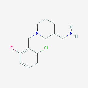 {1-[(2-Chloro-6-fluorophenyl)methyl]piperidin-3-yl}methanamine